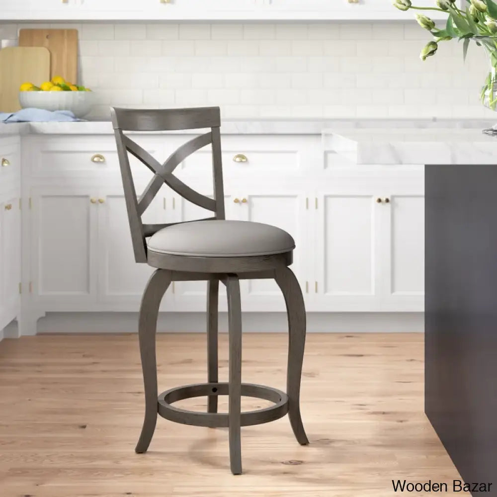 Brumbacky Swivel Upholstered Counter And Bar Stool