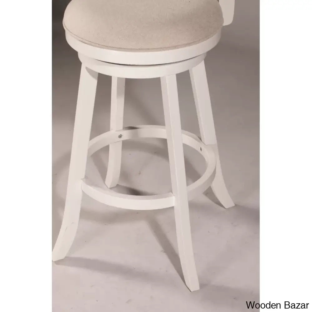 Bruningz Swivel Upholstered Counter And Bar Stool