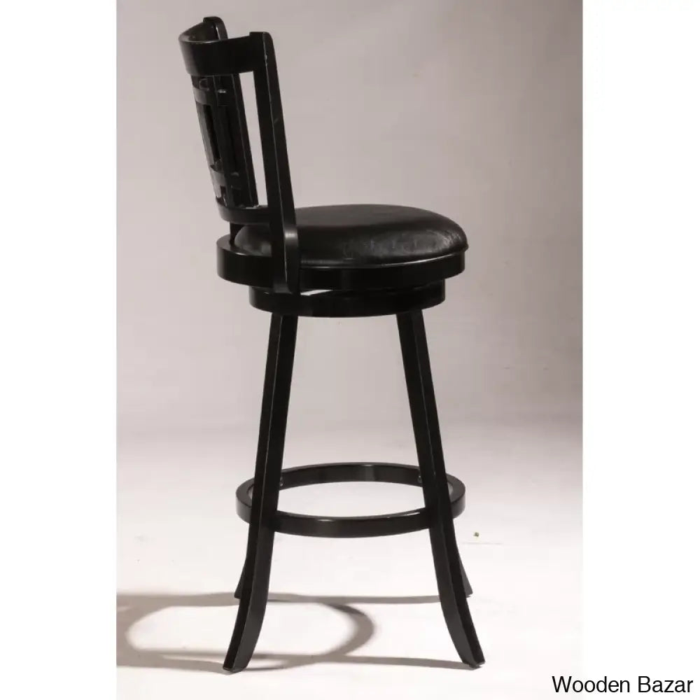 Bruningz Swivel Upholstered Counter And Bar Stool