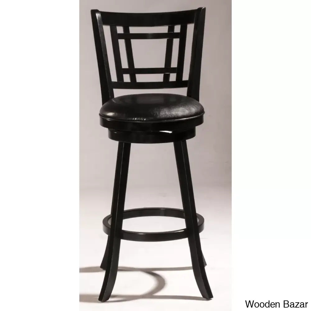 Bruningz Swivel Upholstered Counter And Bar Stool Black / Bar (30’’ Seat Height)