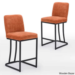 Brykenc Swivel Upholstered 23.4’’ Counter And Bar Stool With Metal Frame (Set Of 2)