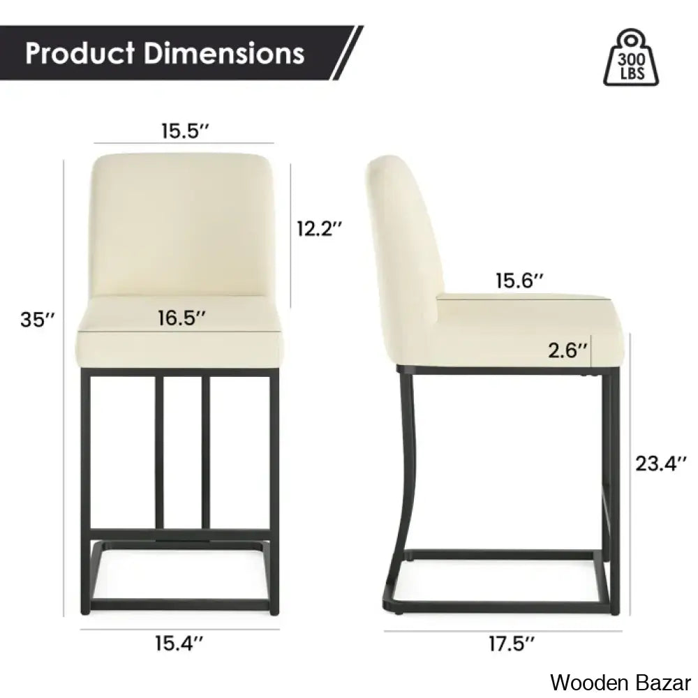 Brykenc Swivel Upholstered 23.4’’ Counter And Bar Stool With Metal Frame (Set Of 2)