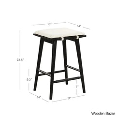 Bryseidaz Swivel Solid Wood 24’’ Counter And Bar Stool