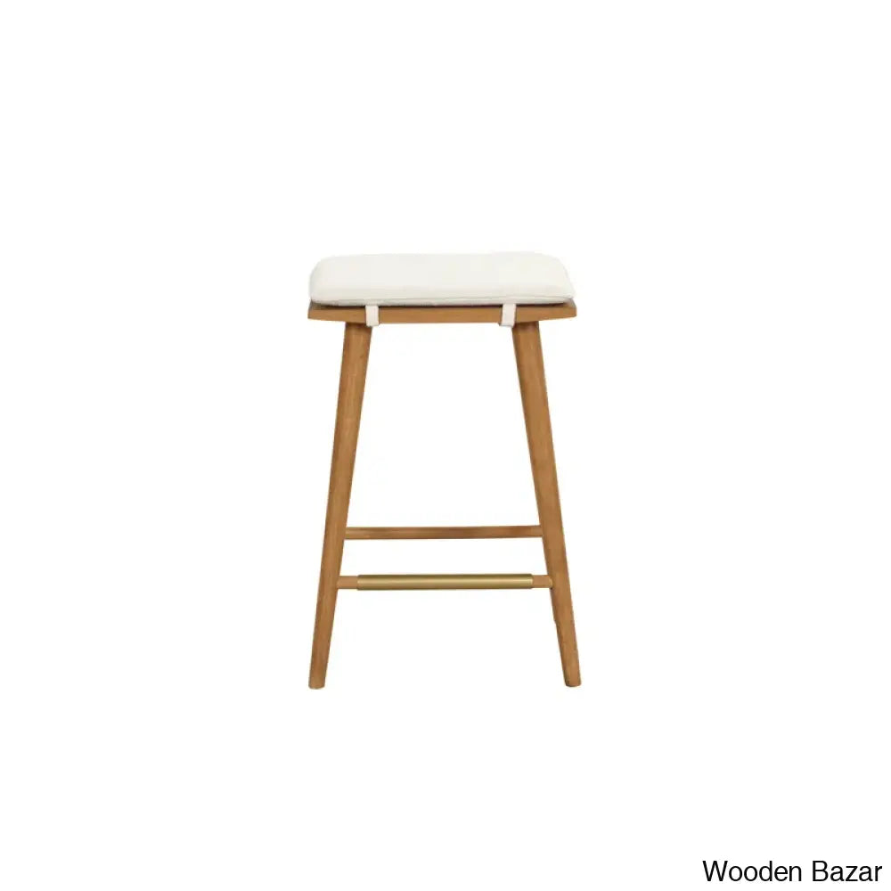 Bryseidaz Swivel Solid Wood 24’’ Counter And Bar Stool