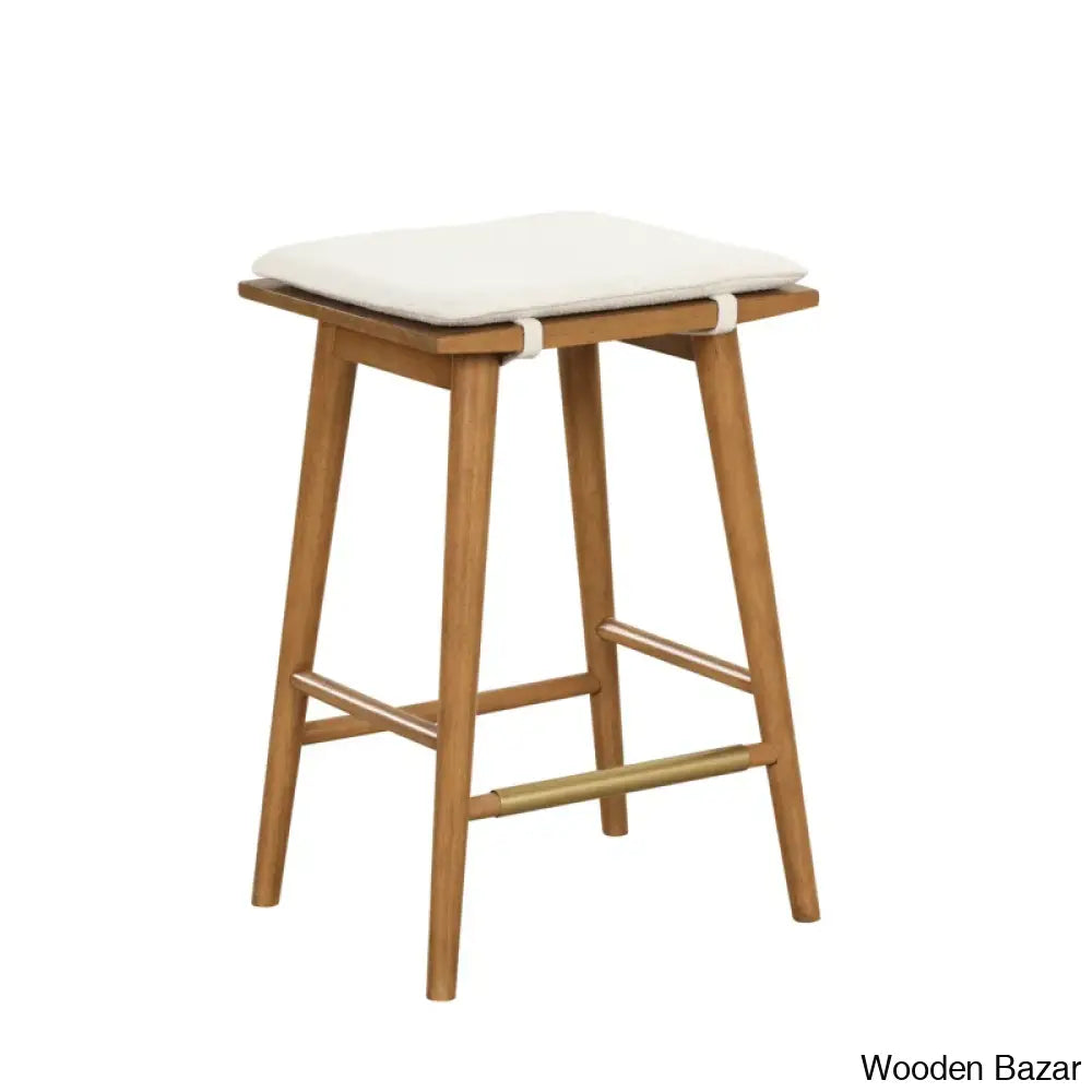 Bryseidaz Swivel Solid Wood 24’’ Counter And Bar Stool