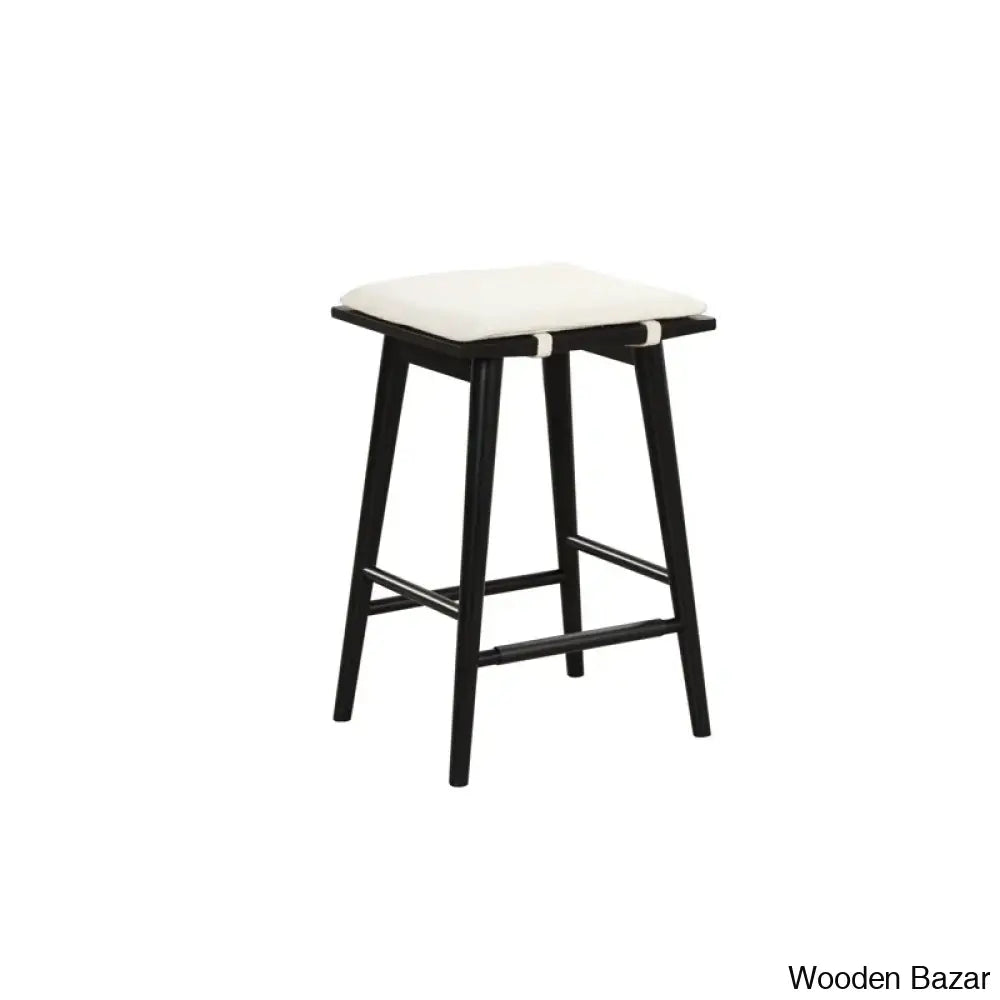 Bryseidaz Swivel Solid Wood 24’’ Counter And Bar Stool