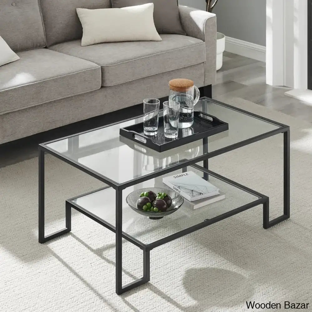 Bundyl Glass Top Coffee And Center Table