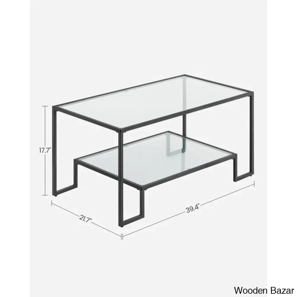 Bundyl Glass Top Coffee And Center Table