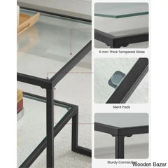 Bundyl Glass Top Coffee And Center Table