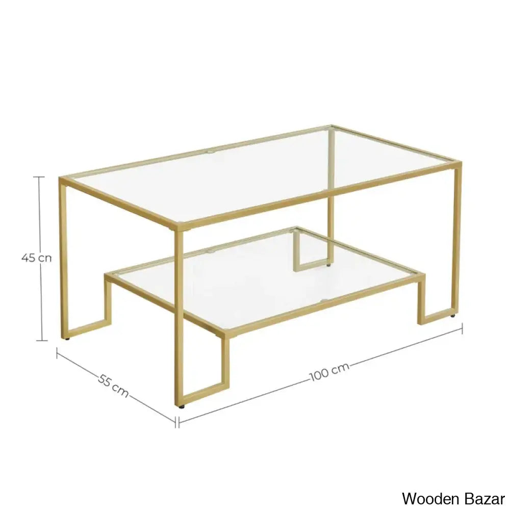 Bundyl Glass Top Coffee And Center Table