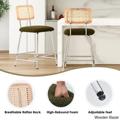 Burokern Swivel 25.2’’ Counter And Bar Stool (Set Of 2)