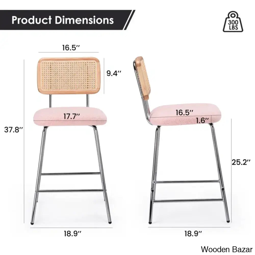 Burokern Swivel 25.2’’ Counter And Bar Stool (Set Of 2)