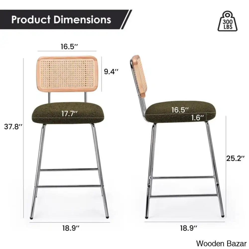 Burokern Swivel 25.2’’ Counter And Bar Stool (Set Of 2)