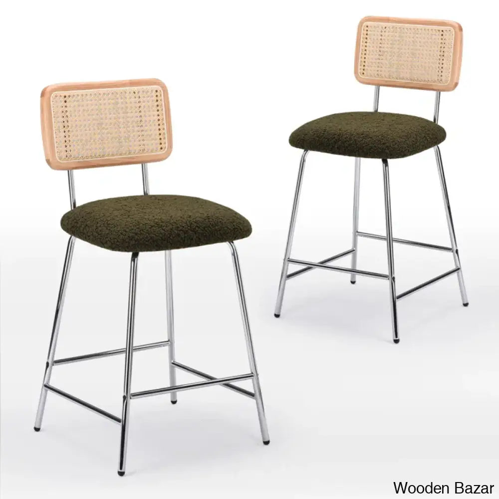 Burokern Swivel 25.2’’ Counter And Bar Stool (Set Of 2)