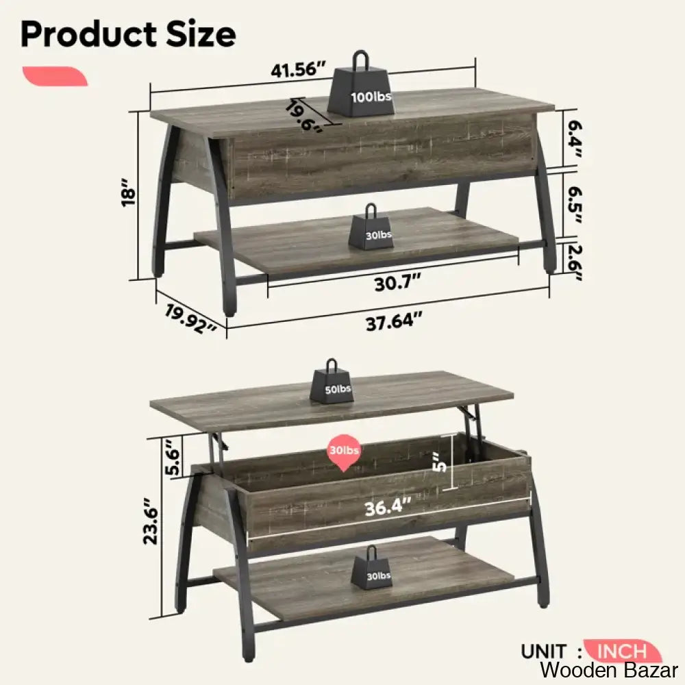 Busery Lift Top Coffee And Center Table