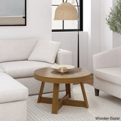 Byardw Solid Wood Coffee And Center Table Pecan