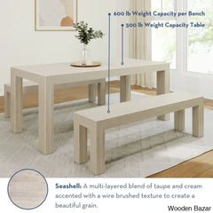Cady 6 Seater Teak Wood Solid Dining Set - Wooden Bazar