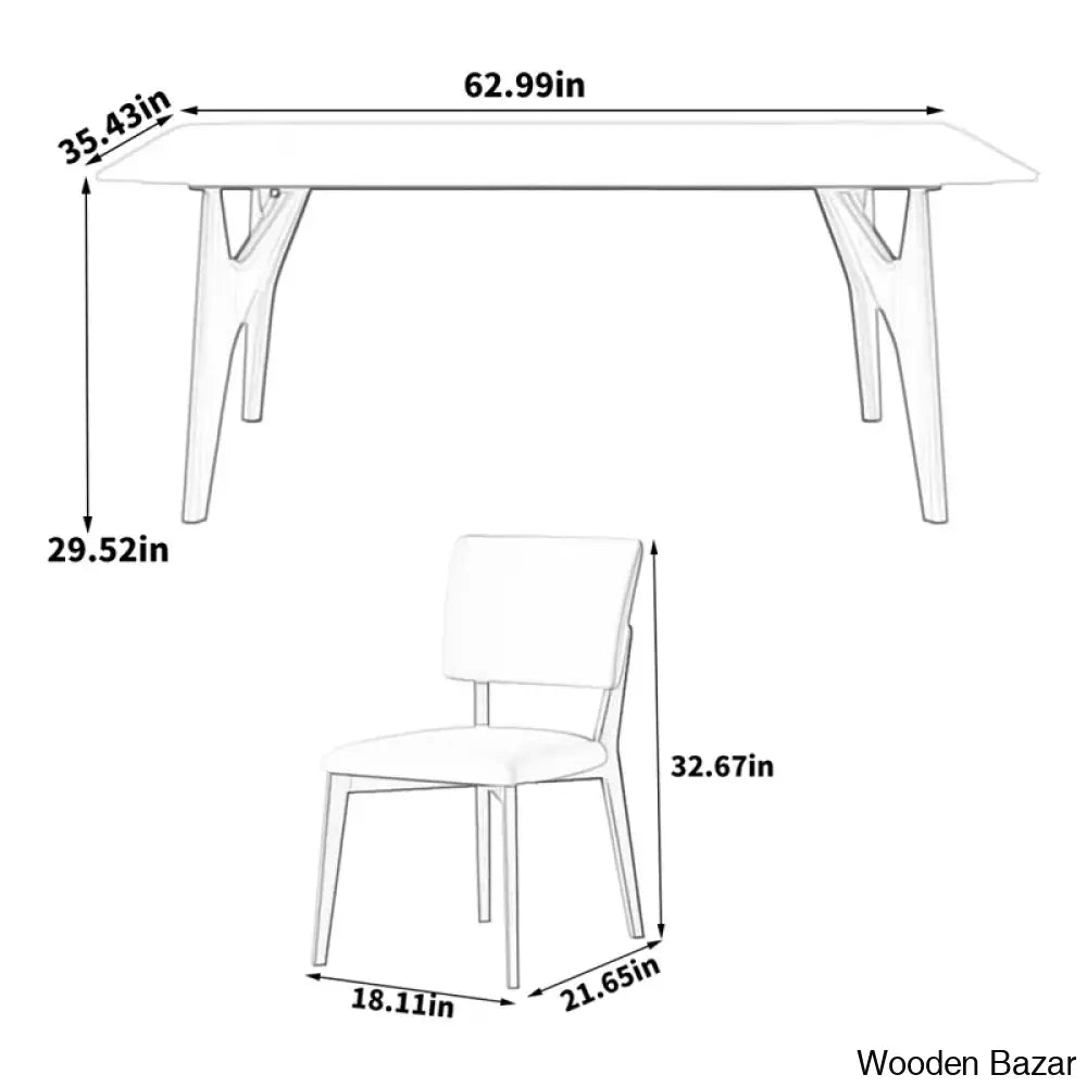 Cahir Luxury Wooden Dining Set For Luxe Homes - Bazar