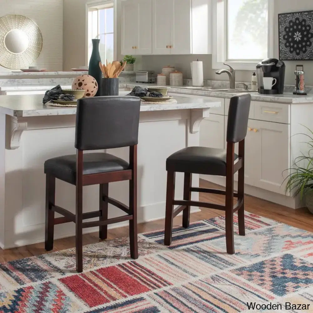 Caldwello Swivel Upholstered Counter and Bar Stool – Wooden Bazar