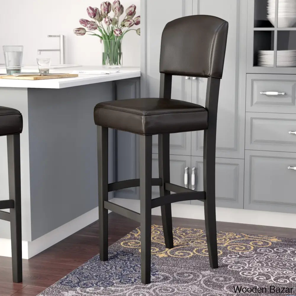 Caldwello Swivel Upholstered Counter And Bar Stool Espresso / (30’’ Seat Height)