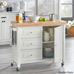 Callahan Wood Kitchen Cart Trolley Cart Cabinet Kitchen Island With Storage