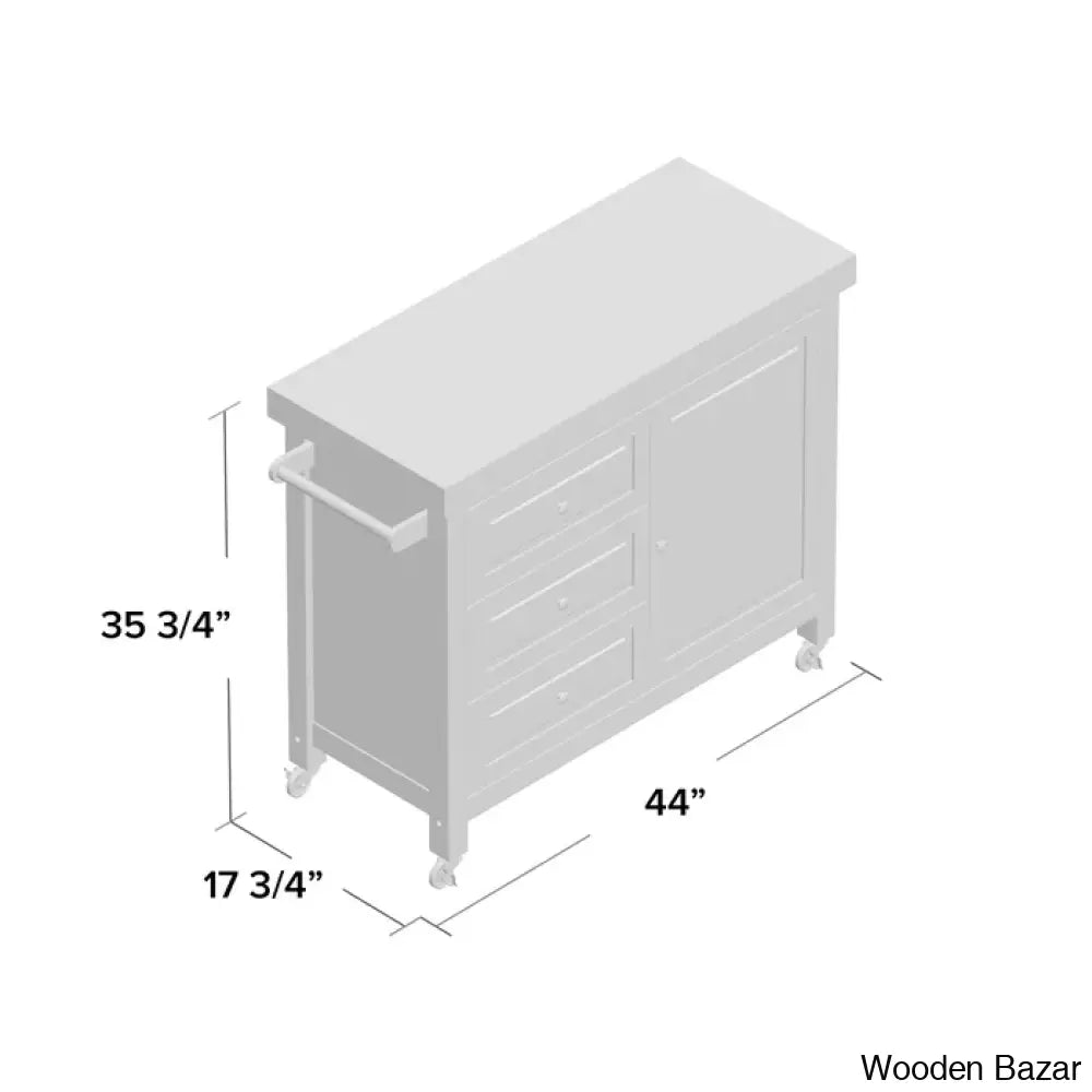 Callahan Wood Kitchen Cart Trolley Cart Cabinet Kitchen Island With Storage