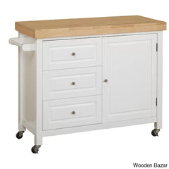 Callahan Wood Kitchen Cart Trolley Cart Cabinet Kitchen Island With Storage