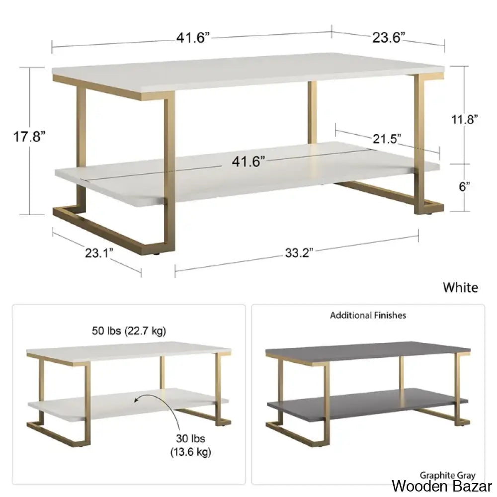 Camilai Sled Coffee And Center Table With Storage