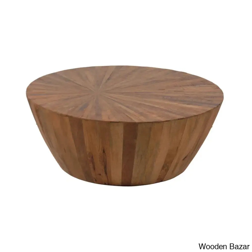 Canton Mahan Hollow Wood Block Coffee Table And Center Table