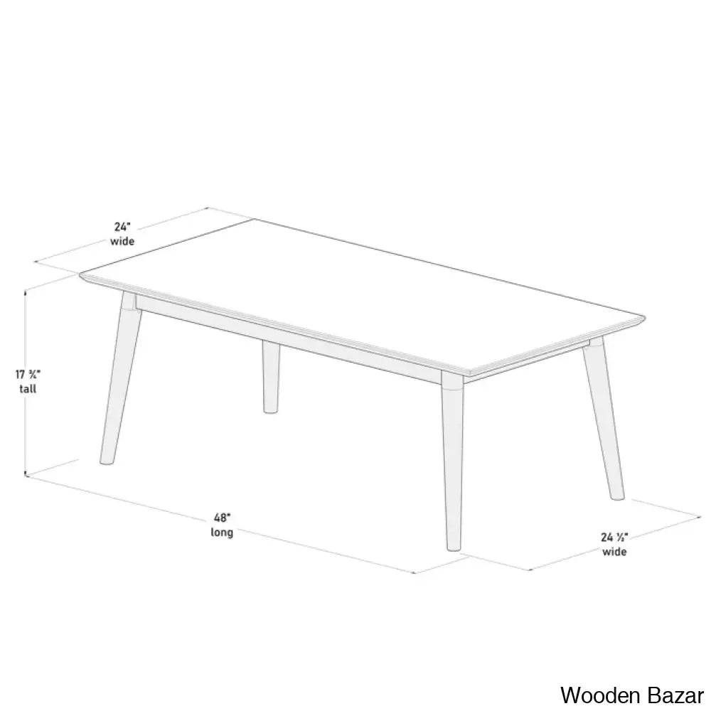 Cantonei Solid Wood Single Coffee And Center Table