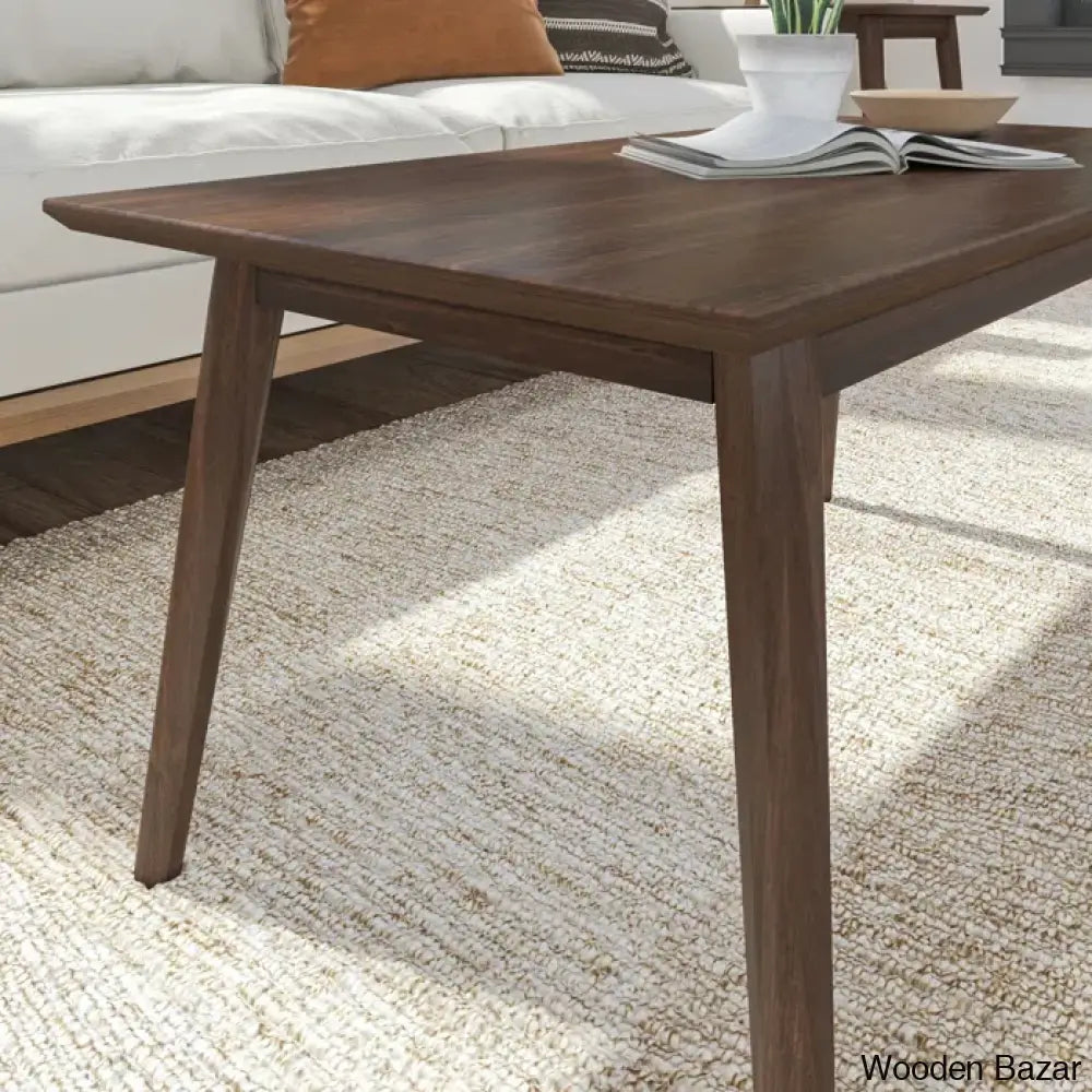 Cantonei Solid Wood Single Coffee And Center Table