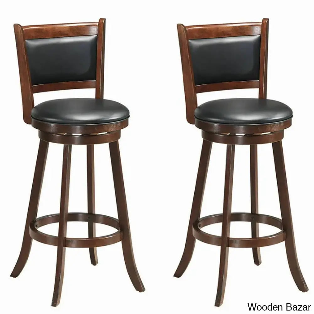 Cappsa Swivel Upholstered 29’’ Counter And Bar Stool (Set Of 2)