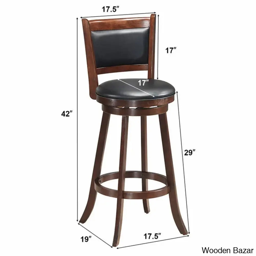 Cappsa Swivel Upholstered 29’’ Counter And Bar Stool (Set Of 2)