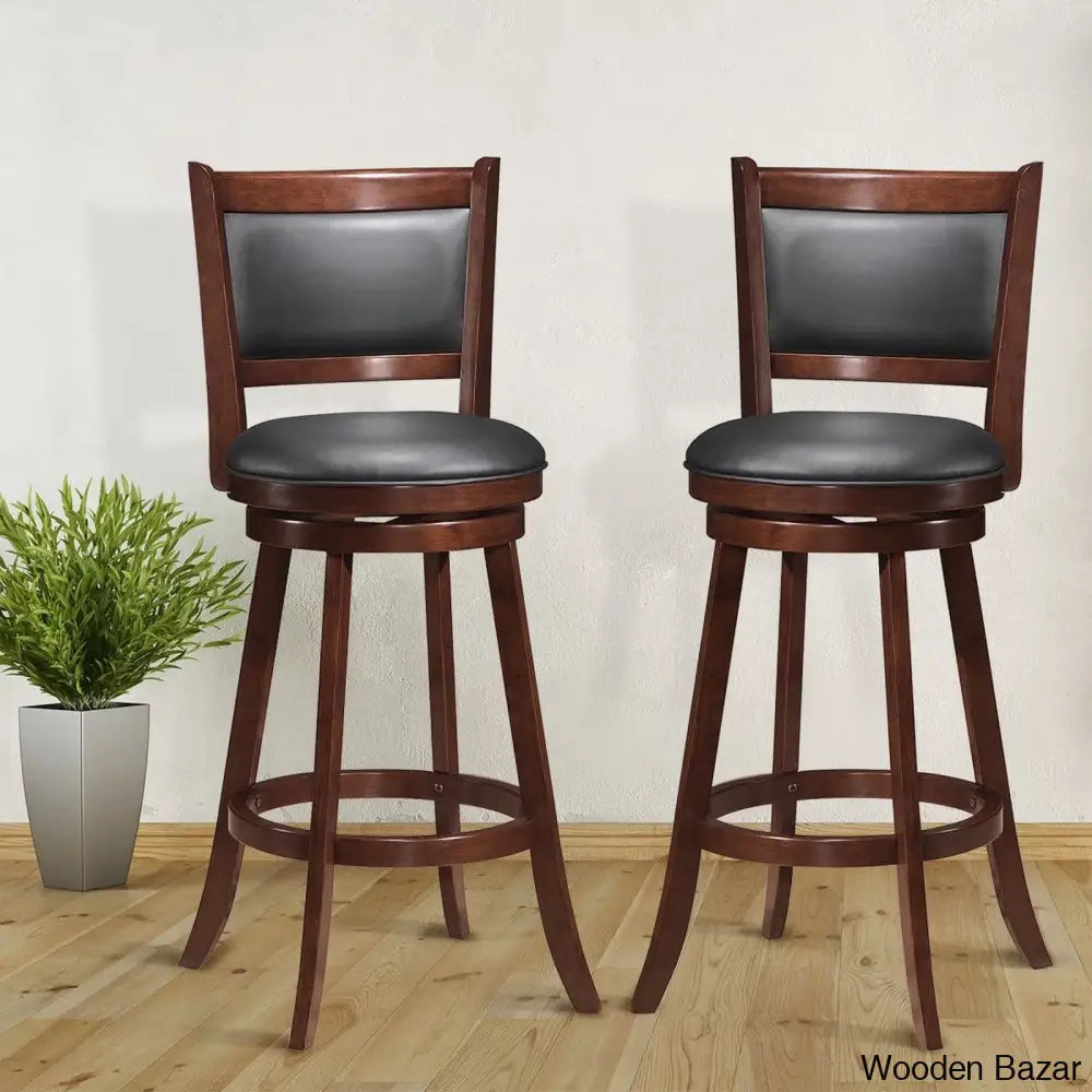 Cappsa Swivel Upholstered 29’’ Counter And Bar Stool (Set Of 2)