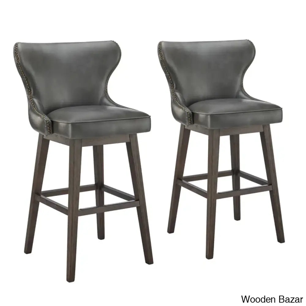 Caralinec Swivel Counter & Bar Stool (Set Of 2)