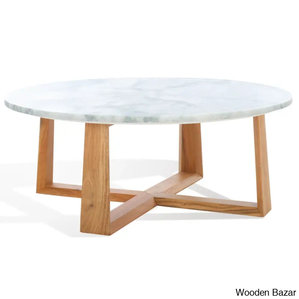 Cardelo Marble Top Coffee And Center Table