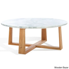 Cardelo Marble Top Coffee And Center Table