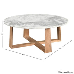 Cardelo Marble Top Coffee And Center Table