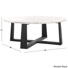 Cardelo Marble Top Coffee And Center Table