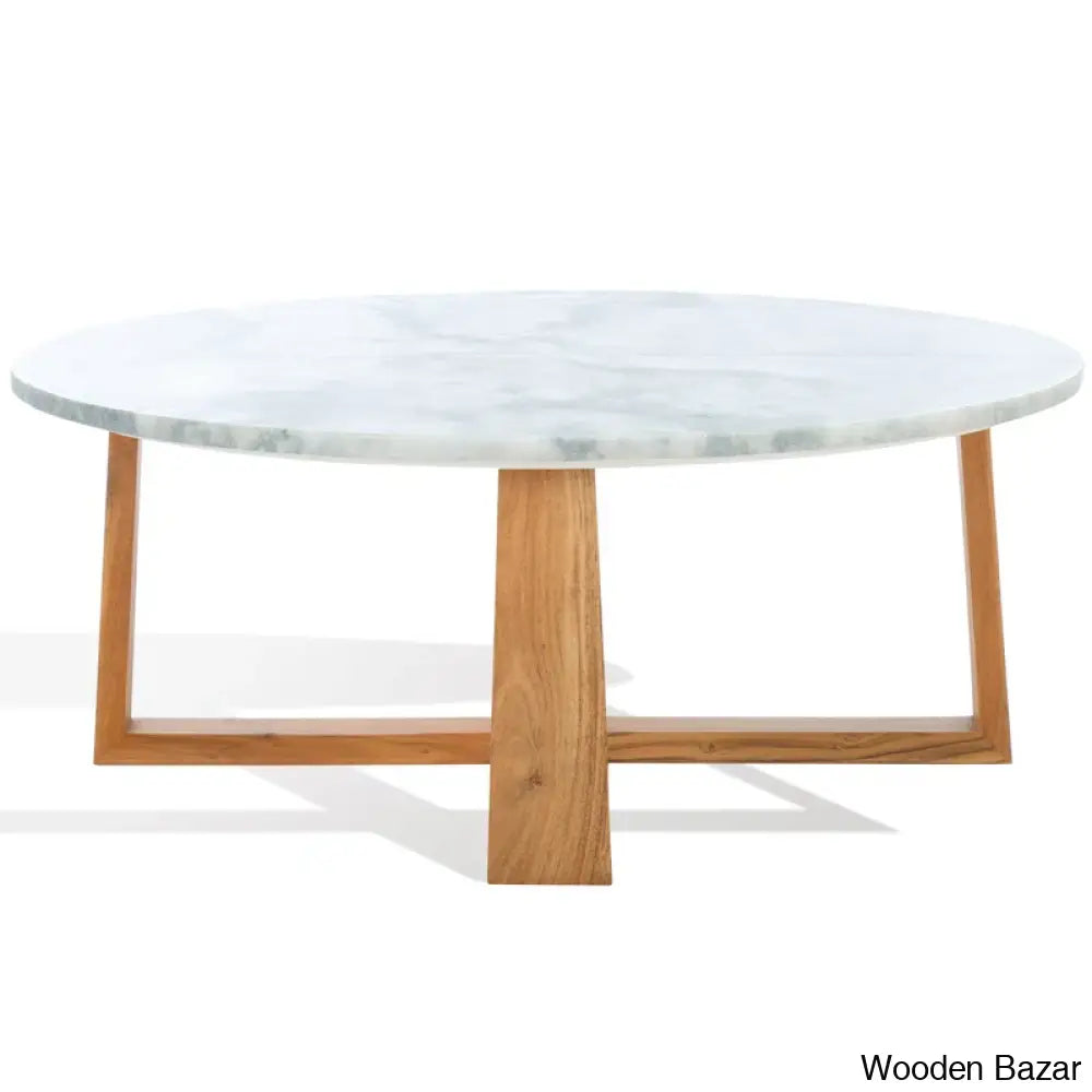 Cardelo Marble Top Coffee And Center Table