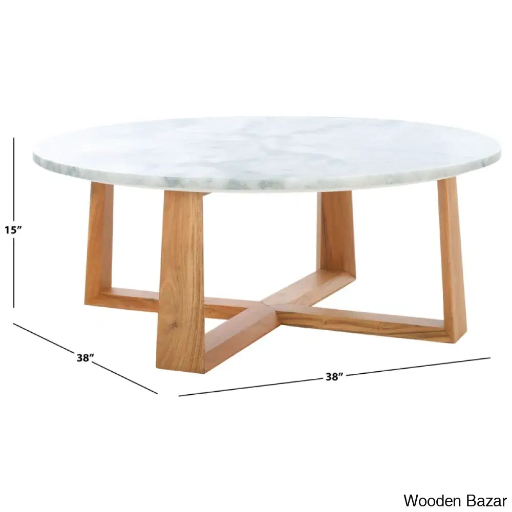 Cardelo Marble Top Coffee And Center Table