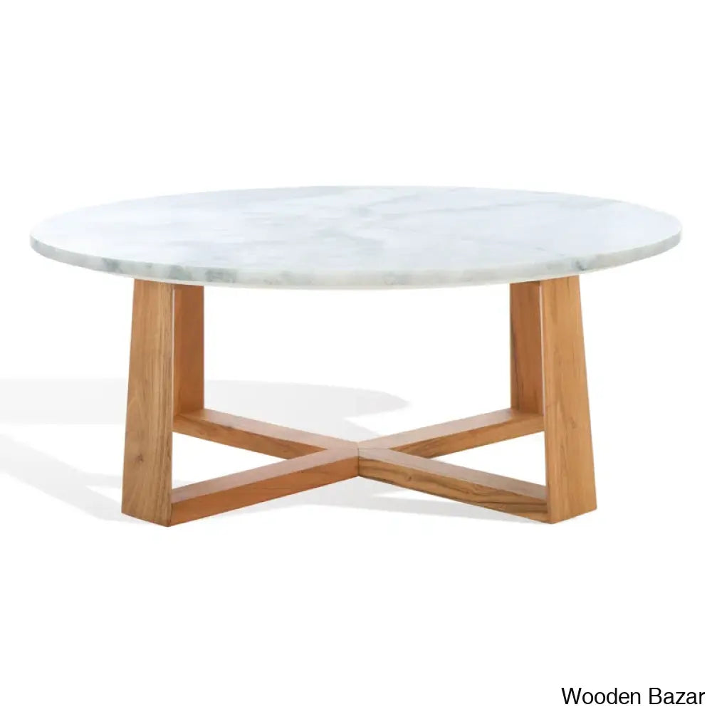 Cardelo Marble Top Coffee And Center Table