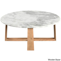 Cardelo Marble Top Coffee And Center Table