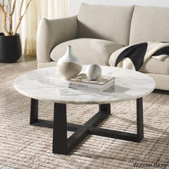 Cardelo Marble Top Coffee And Center Table Black