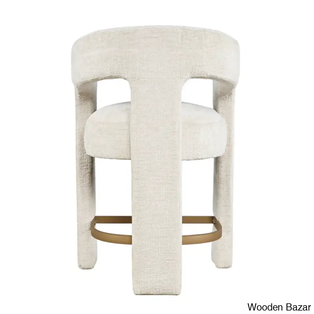 Carlinez Modern Upholstered 25’’ Counter And Bar Stool - Wooden Bazar