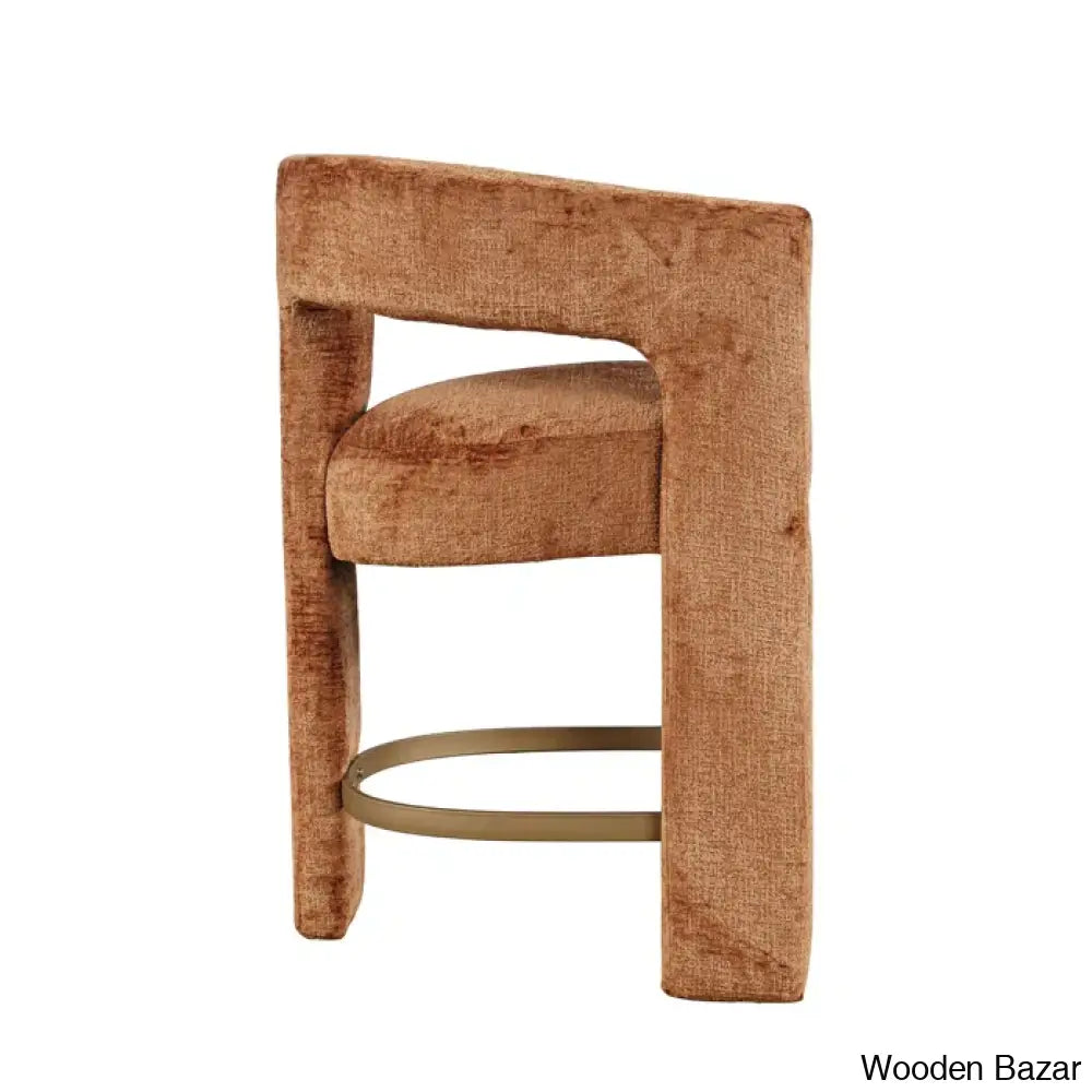 Carlinez Modern Upholstered 25’’ Counter And Bar Stool - Wooden Bazar