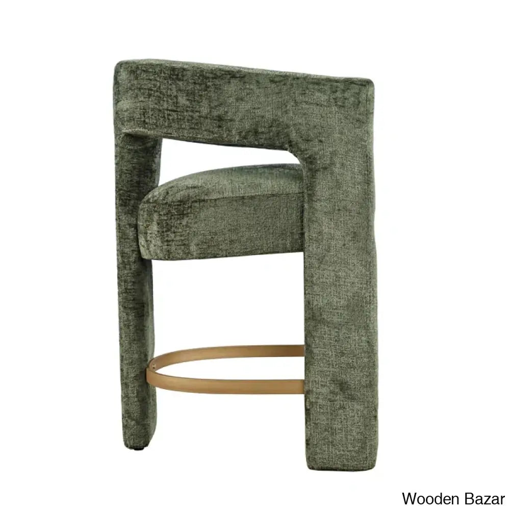 Carlinez Modern Upholstered 25’’ Counter And Bar Stool - Wooden Bazar