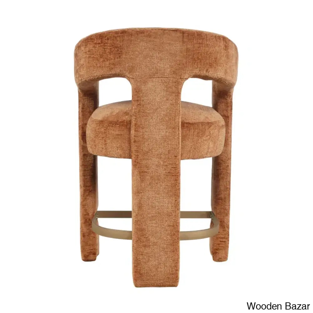 Carlinez Modern Upholstered 25’’ Counter And Bar Stool - Wooden Bazar