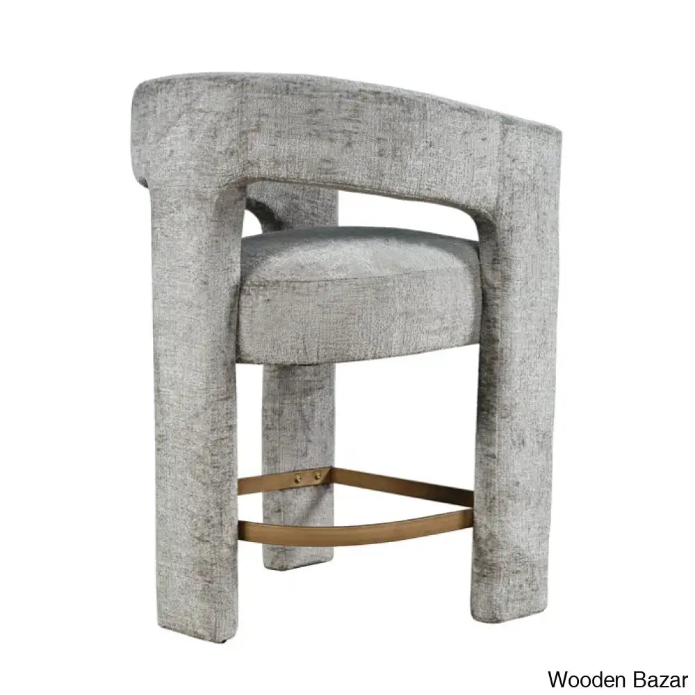 Carlinez Modern Upholstered 25’’ Counter And Bar Stool - Wooden Bazar