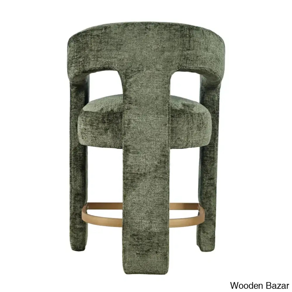 Carlinez Modern Upholstered 25’’ Counter And Bar Stool - Wooden Bazar